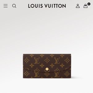 Louis Vuitton Emilie Wallet in Rose Ballerine with Monogram Material.
